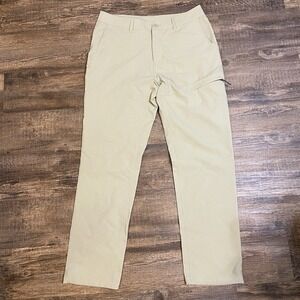 AFTCO Men's Outdoor Fishing Pants‎ 34 (36x33) Khaki Drawstring Cuffs Casual